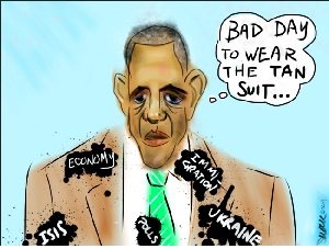 Bad day for tan suit