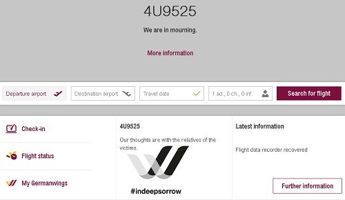 Germanwings homepage