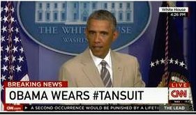 obama tan suit